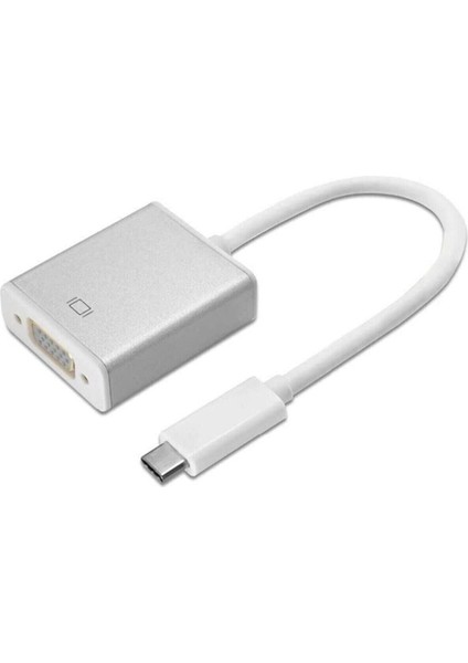 USB 3.1 Type C To VGA Adaptör Çevirici Dönüştürücü Macbook