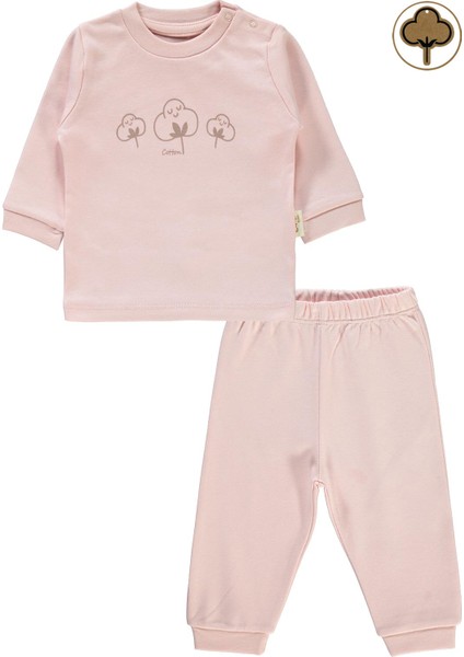 Bebek Pijama Takımı 1-9 Ay Pembe