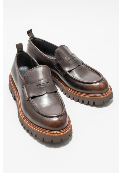 Taba Deri Erkek Günlük Loafer fiyatları