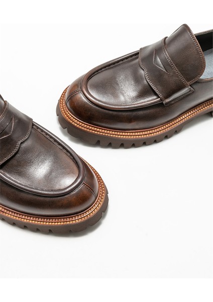 Taba Deri Erkek Günlük Loafer modelleri