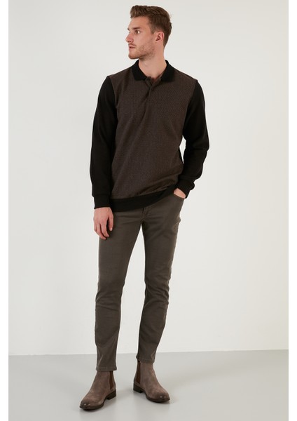 Pamuklu Regular Fit Düğmeli Polo Yaka Sweat Erkek Sweat 5905211 modelleri