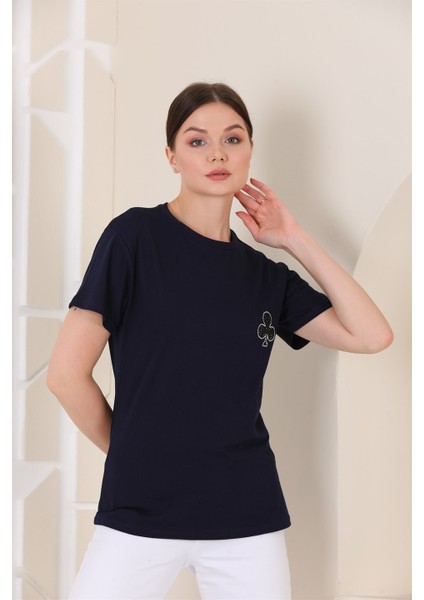 Bayan Taş Baskılı T-Shirt modelleri