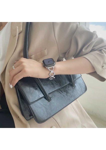 Apple Watch 7 45MM Krd-56 Halka Tasarım Metal Kordon indirimleri