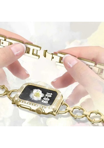 Apple Watch 40MM Krd-56 Halka Tasarım Metal Kordon modelleri