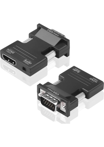 Ses Destekli HDMI Dişi To VGA Erkek Çevirivi Dönüştürücü