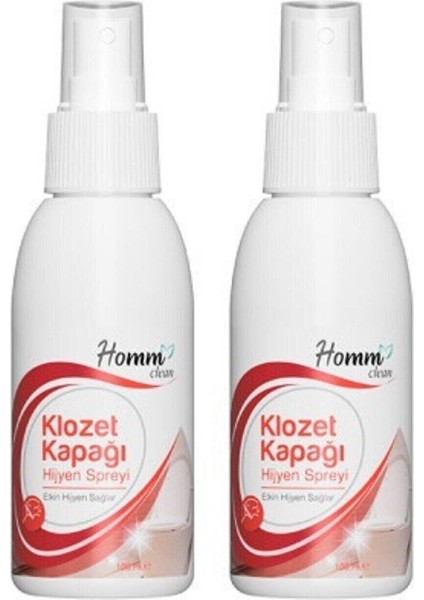 Bitkisel Homm Clean Tuvalet Kapağı Hijyen Spreyi 100 ml 2 Adet