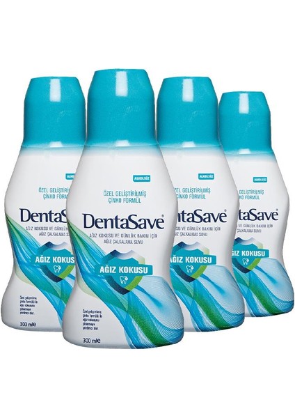 Ağız Çalkalama Suyu Ağız Kokusu Çinko Formül 300 Ml X 4