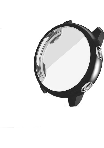 Samsung Active 2 44 mm ile Uyumlu Tam Kaplama Silikon Koruyucu Kılıf (Siyah)