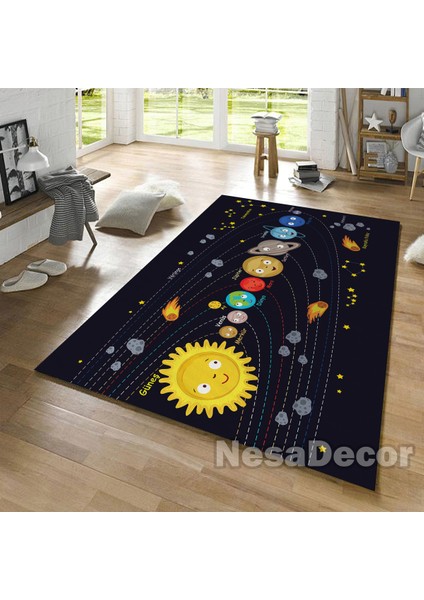 Nesa_Decor Takım Yıldızı Galaksi Halısı, Çocuklar Için Sevimli Uzay Temalı Halı, Uzay Yolu Halı fiyatları