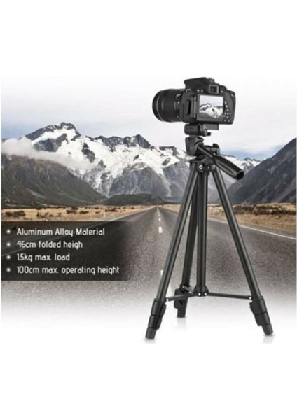 Profesyonel Kamera ve Cep Telefonu Tripodu Su Terazili 102 cm Profesyonel Tripod modelleri