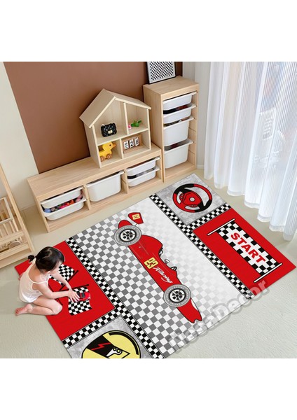 Nesa_Decor Erkek Çocuk Odası Araba Halısı, Yarış Arabası Desenli Çocuk Halısı, Kaymaz Taban Dijital Baskı fiyatları