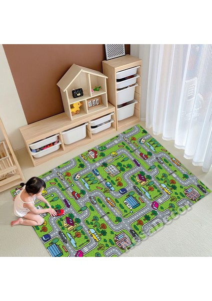 Nesa_Decor Şehir Yol Haritası Halısı, Çocuk Odası Halı, Yıkanabilir Dijital Baskı Halı modelleri