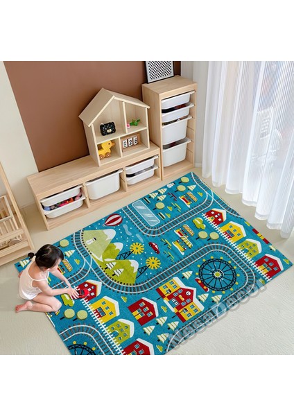 Nesa_Decor Eğlence Çocuk Oyun Halısı, Kaymaz Taban Bambu Kalite, Yıkanabilir, Dijital Baskı Halı fiyatları
