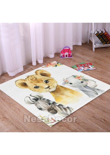 Nesa_Decor Çocuk Odası Halısı Hd Dijital Baskı Dokuma Taban Makinede Yıkanabilir