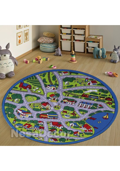 Nesa_Decor Yol Desenli Dekoratif Özel Tasarım Ince Yıkanabilir Leke Tutmaz Modern Çocuk Halısı fiyatları