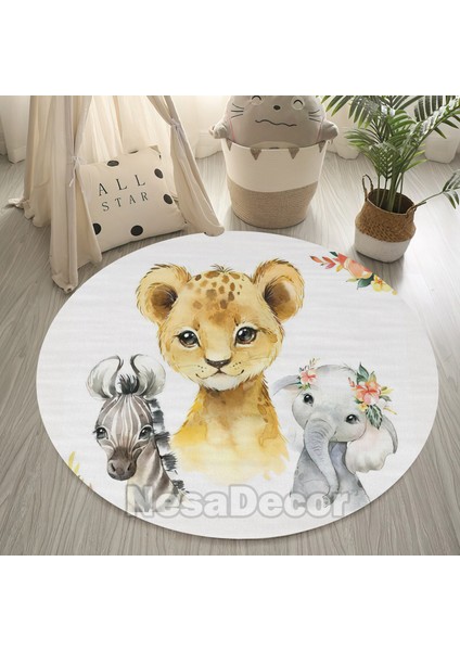 Nesa_Decor Çocuk Odası Halısı Hd Dijital Baskı Dokuma Taban Makinede Yıkanabilir