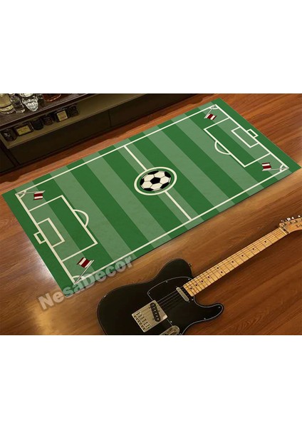 Nesa_Decor Futbol Sahası Çocuk Odası Halısı Bambu Kalite Kaymaz Taban Hd Dijital Baskı modelleri