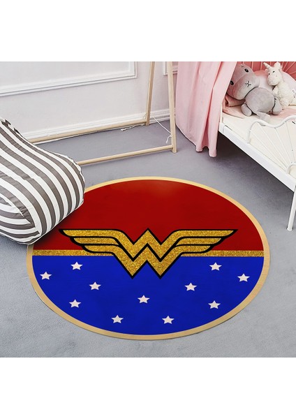Nesa_Decor Wonder Women Kız Geç Odası Simli Süper Kahraman Halısı modelleri