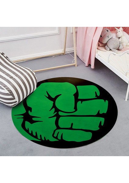 Nesa_Decor Hulk Yeşil Dev Yumruk Figürlü Film, Genç Odası Halısı