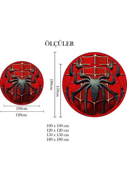Nesa_Decor Örümcek Adam 3D Yüksek Kalite Genç Odası Halısı & Film Odası Halısı & Kreş, Anaokulu Halı modelleri