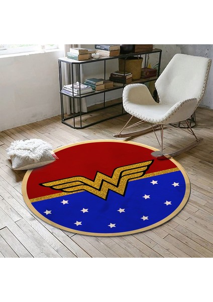 Nesa_Decor Wonder Women Kız Geç Odası Simli Süper Kahraman Halısı