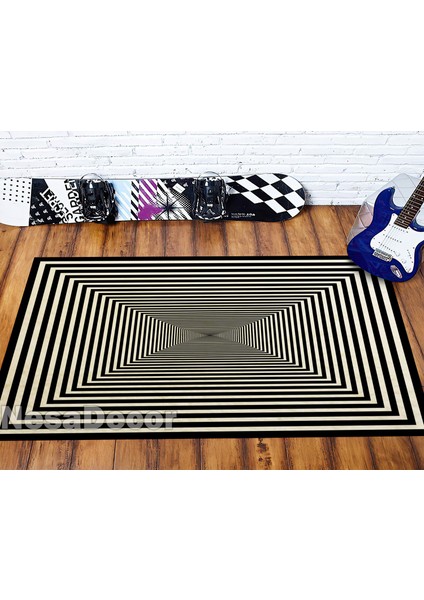 Nesa_Decor 3D Geometrik Illüzyon Halı Girdap Halı Otuma Odası Koridor Halısı Dokuma Taban fiyatları