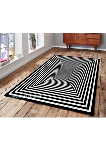 Nesa_Decor 3D Geometrik Illüzyon Halı Girdap Halı Otuma Odası Koridor Halısı Dokuma Taban modelleri