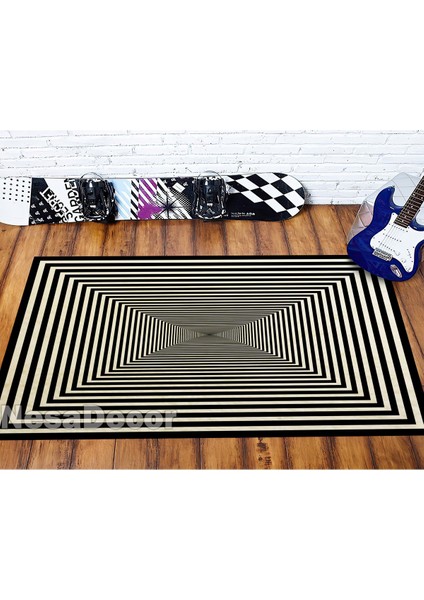 Nesa_Decor 3D Geometrik Illüzyon Halı Girdap Halı Otuma Odası Koridor Halısı Dokuma Taban fiyatları