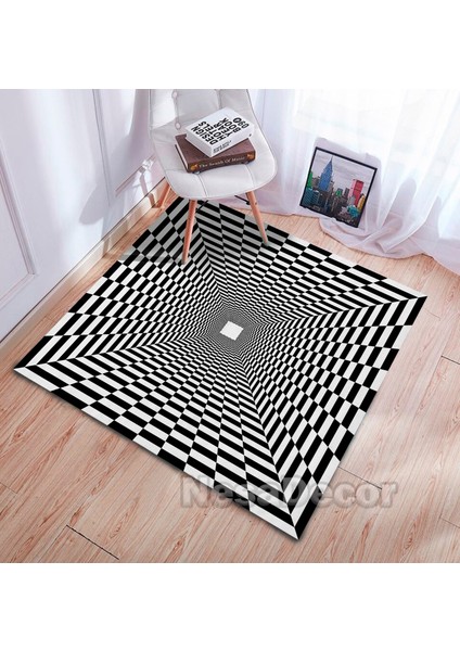 Nesa_Decor 3D Halı Dijital Baskı Illüzyon Halısı Genç Odası Oturma Odası Kaymaz Taban Halı