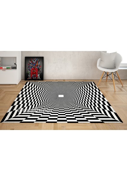 Nesa_Decor 3D Halı Dijital Baskı Illüzyon Halısı Genç Odası Oturma Odası Kaymaz Taban Halı