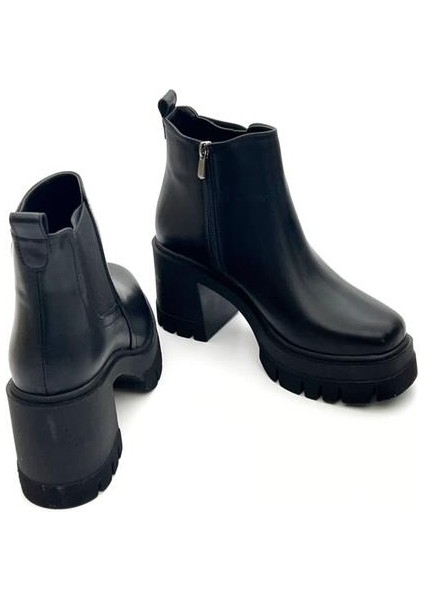 Potinonline K040 Kadın Platform Topuk Kalın Taban Bot&bootie modelleri