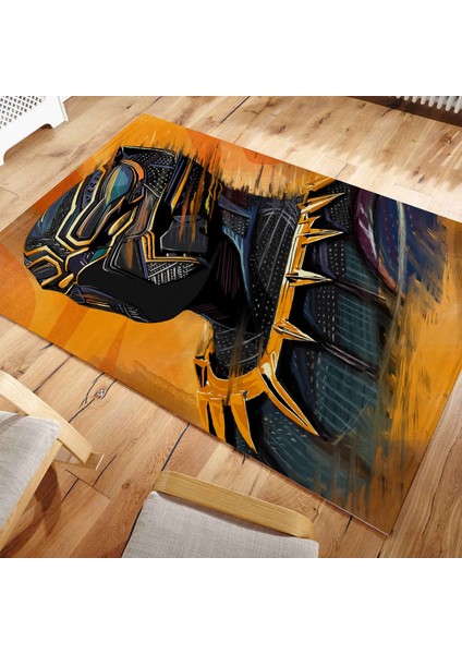Nesa_Decor Siyah Panter Dekoratif Genç Odası Halısı & Hd Kalite Halı modelleri