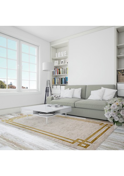 Nesa_Decor Dijital Baskı, Kaymaz Taban, Yıkanabilir, Dekoratif Halı