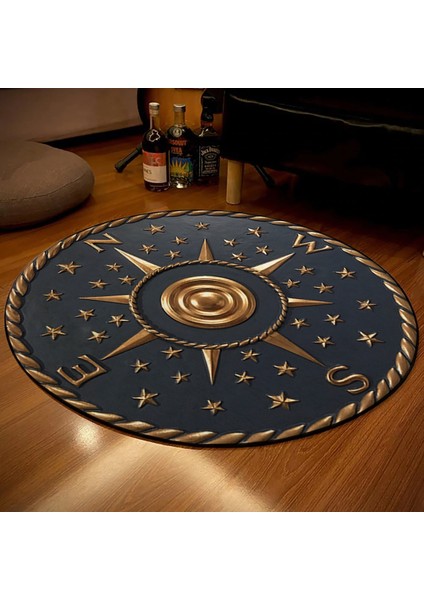 Nesa_Decor 3D Görünümlü Pusula Halısı & Dekoratif Halı & Modern Halı & Baskı Halı fiyatları