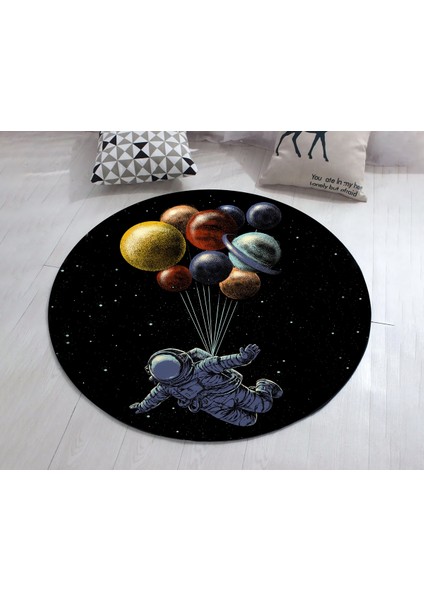 Nesa_Decor Astronot Halısı & Özgür Astronot & Hd Baskı Halı