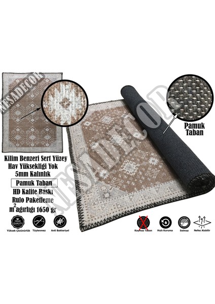 Nesa_Decor Kırmızı Örgü Halı Görünümlü Dijital Baskı Halı & Dekoratif Halı fırsatları