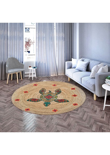 Nesa_Decor Kaplumbağa Motifli Hd Kalite Baskı Halı