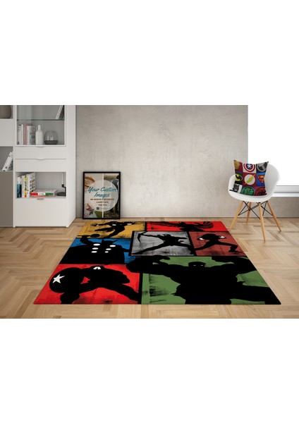 Nesa_Decor Süper Kahramanlar Gölge Oyunu Hd Kalite Baskı Halı fiyatları