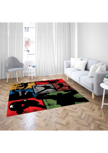 Nesa_Decor Süper Kahramanlar Gölge Oyunu Hd Kalite Baskı Halı modelleri