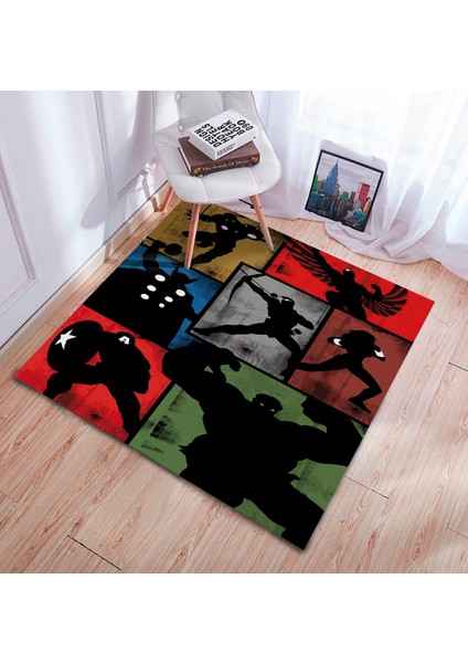 Nesa_Decor Süper Kahramanlar Gölge Oyunu Hd Kalite Baskı Halı