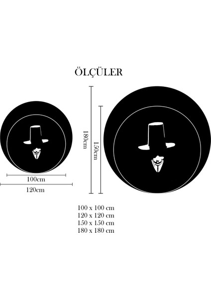 Nesa_Decor Vforvendetta Dekoratif Film, Sinema Odası Halısı