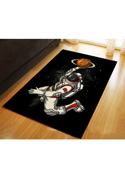 Nesa_Decor Astronot Figürlü Dekoratif Genç Odası Halısı & Hd Kalite Baskı Halı