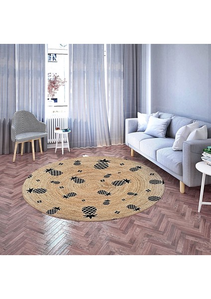 Nesa_Decor Dekoratif Ananas Figürlü Hd Kalite Baskı Halı