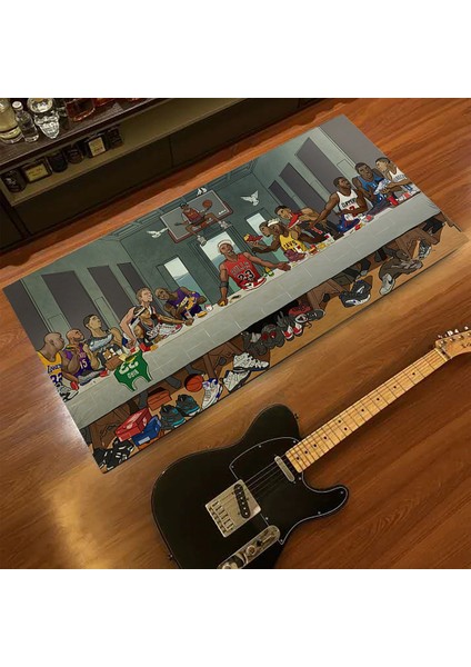 Nesa_Decor Nba Geçen Akşam Yemeği Dekoratif Baskı Halı & Basketbol Halısı & Spor Salon Halısı