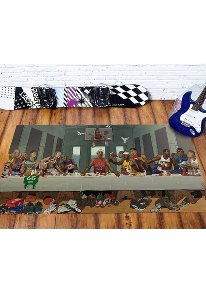 Nesa_Decor Nba Geçen Akşam Yemeği Dekoratif Baskı Halı & Basketbol Halısı & Spor Salon Halısı fiyatları