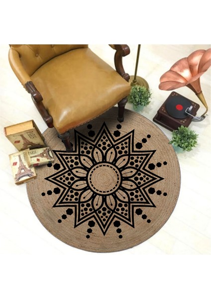 Nesa_Decor Mandala Sanatı Lüks Dekoratif Hd Kalite Dijital Baskı Halı