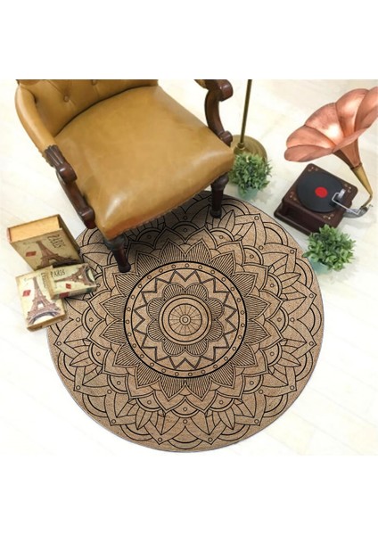 Nesa_Decor Mandala Motif Dekoratif Hd Kalite Baskı Halı