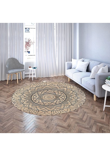 Nesa_Decor Mandala Motif Dekoratif Hd Kalite Baskı Halı