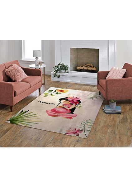 Nesa_Decor Genç Odası Halısı, Kız Çocuğu Prensesim Halı modelleri