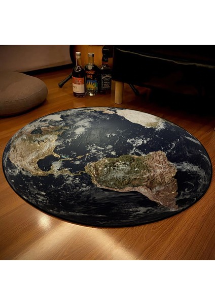 Nesa_Decor 3D Dünya Desenli, Hd Yüksek Kalite Baskı Halısı fırsatları